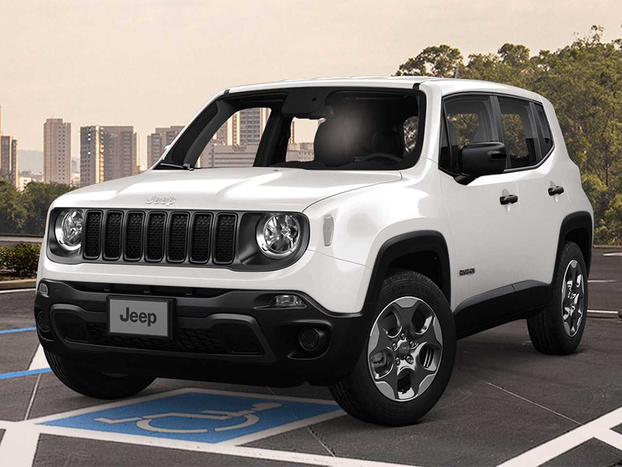 Acima detalhe do Jeep Renegade em sua verso exclusiva para PcD