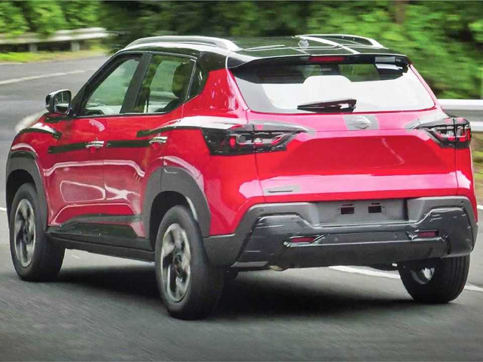 Flagra do Nissan Magnite divulgado pela mídia especializada indiana