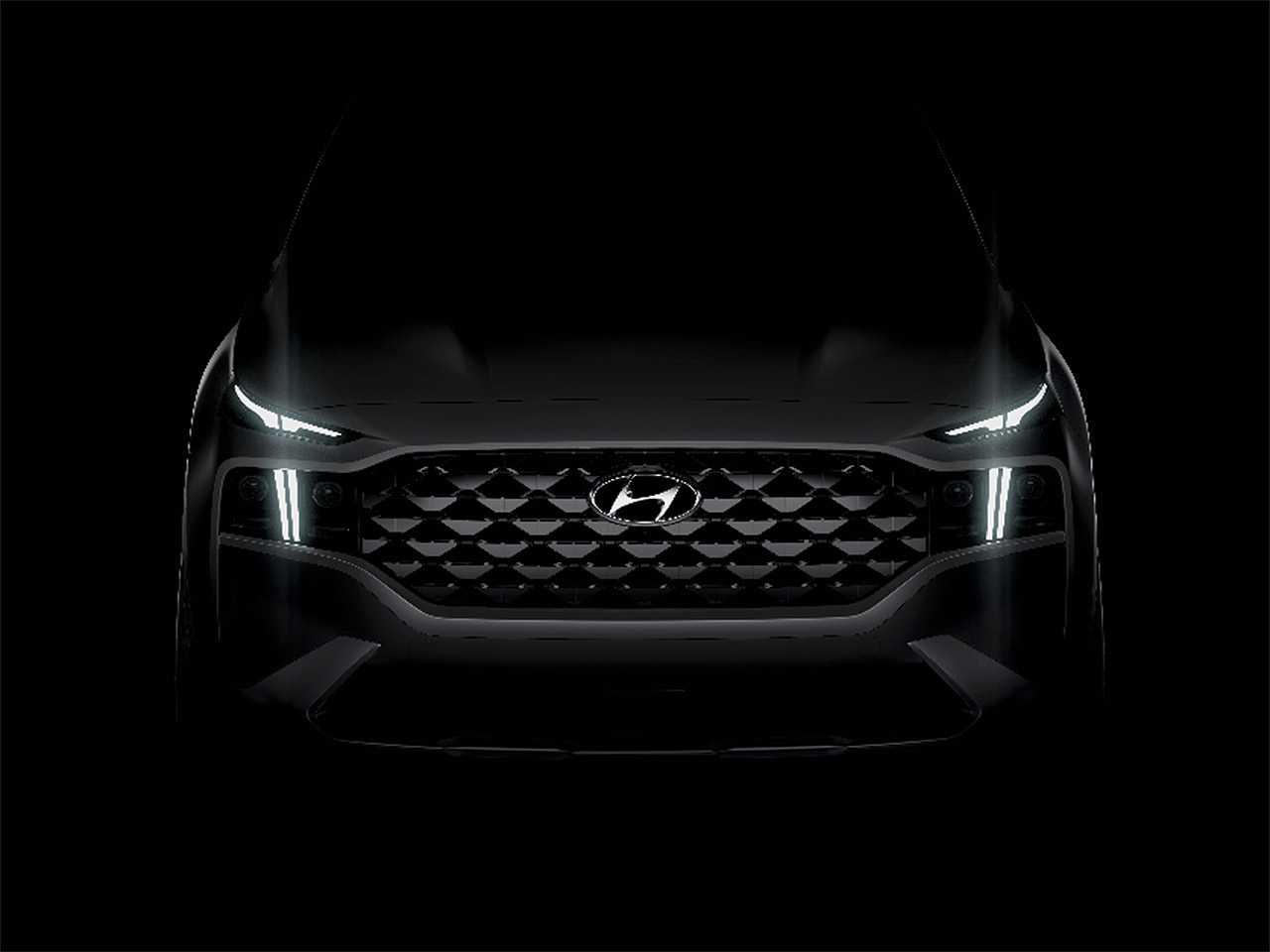 Teaser da nova gerao do Hyundai Santa Fe