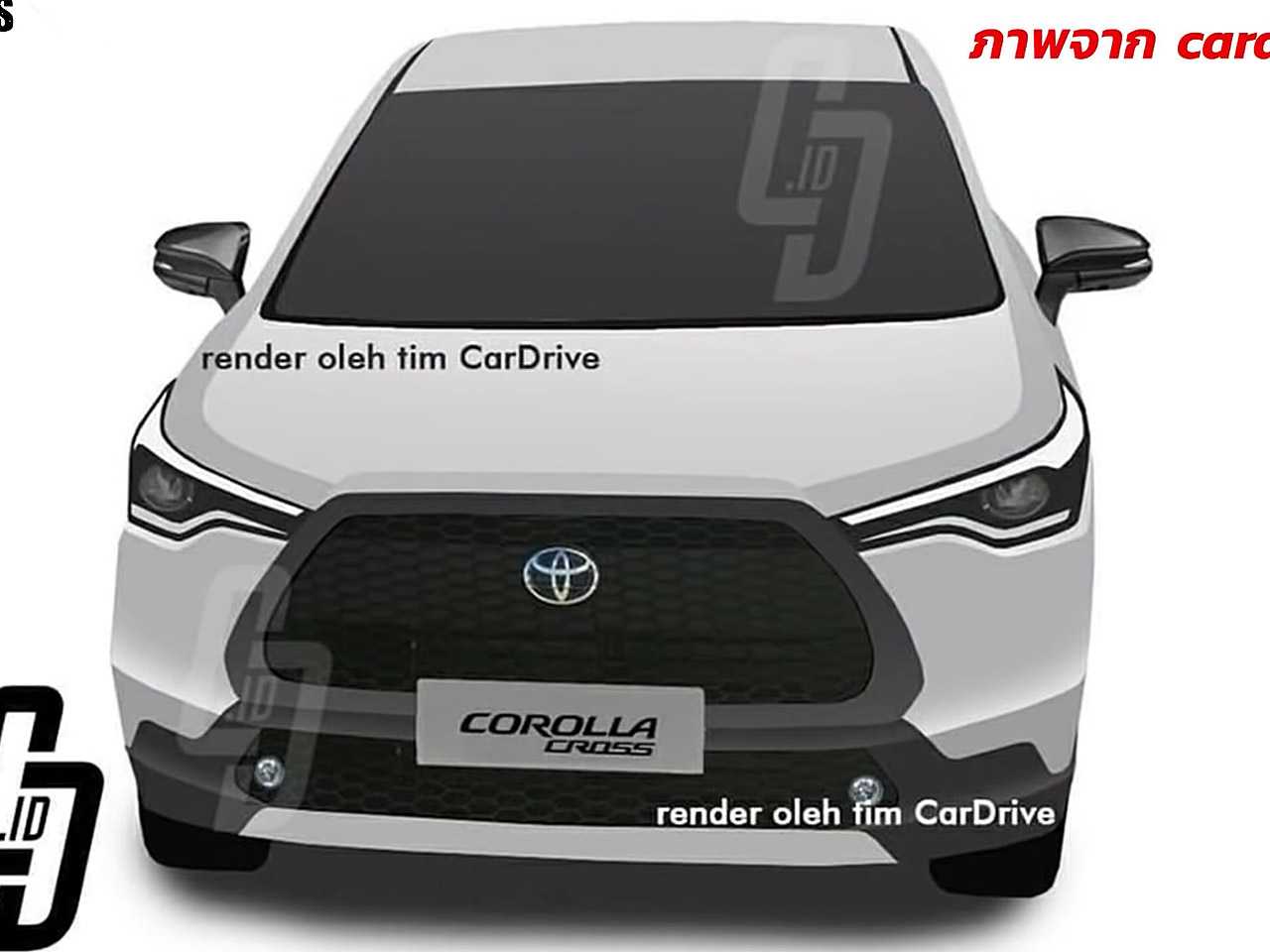 Projeo do futuro SUV derivado do Corolla baseado em flagras da novidade