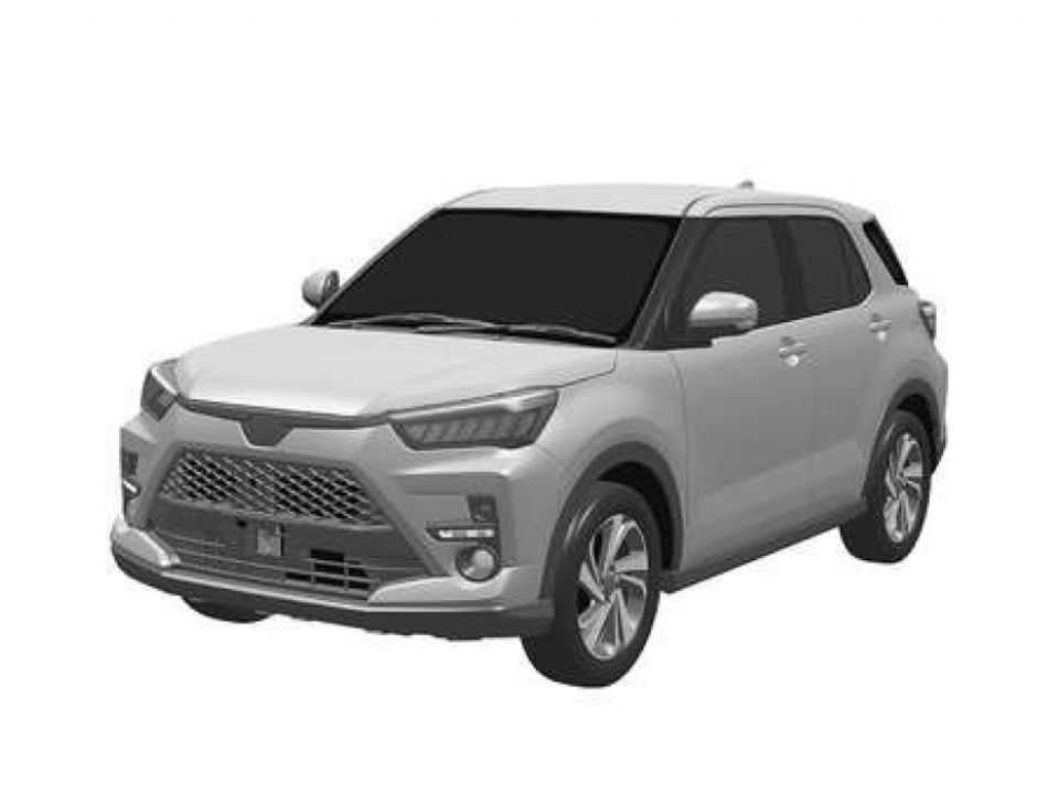 Imagem do SUV Raize publicada pelo INPI: Toyota registrou SUV no Brasil