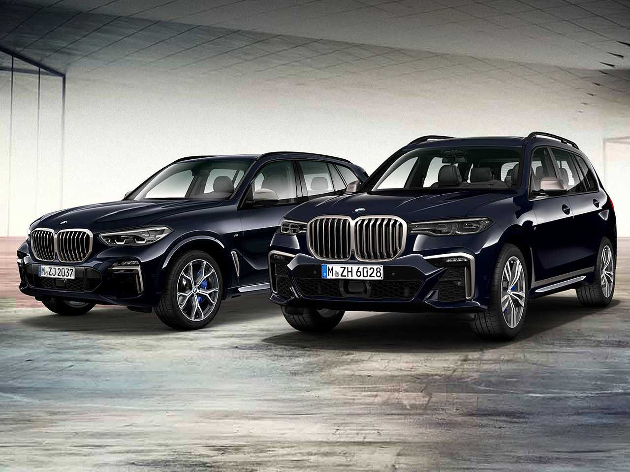 Acima o BMW X5 M50d e o BMW X7 M50d Final Edition