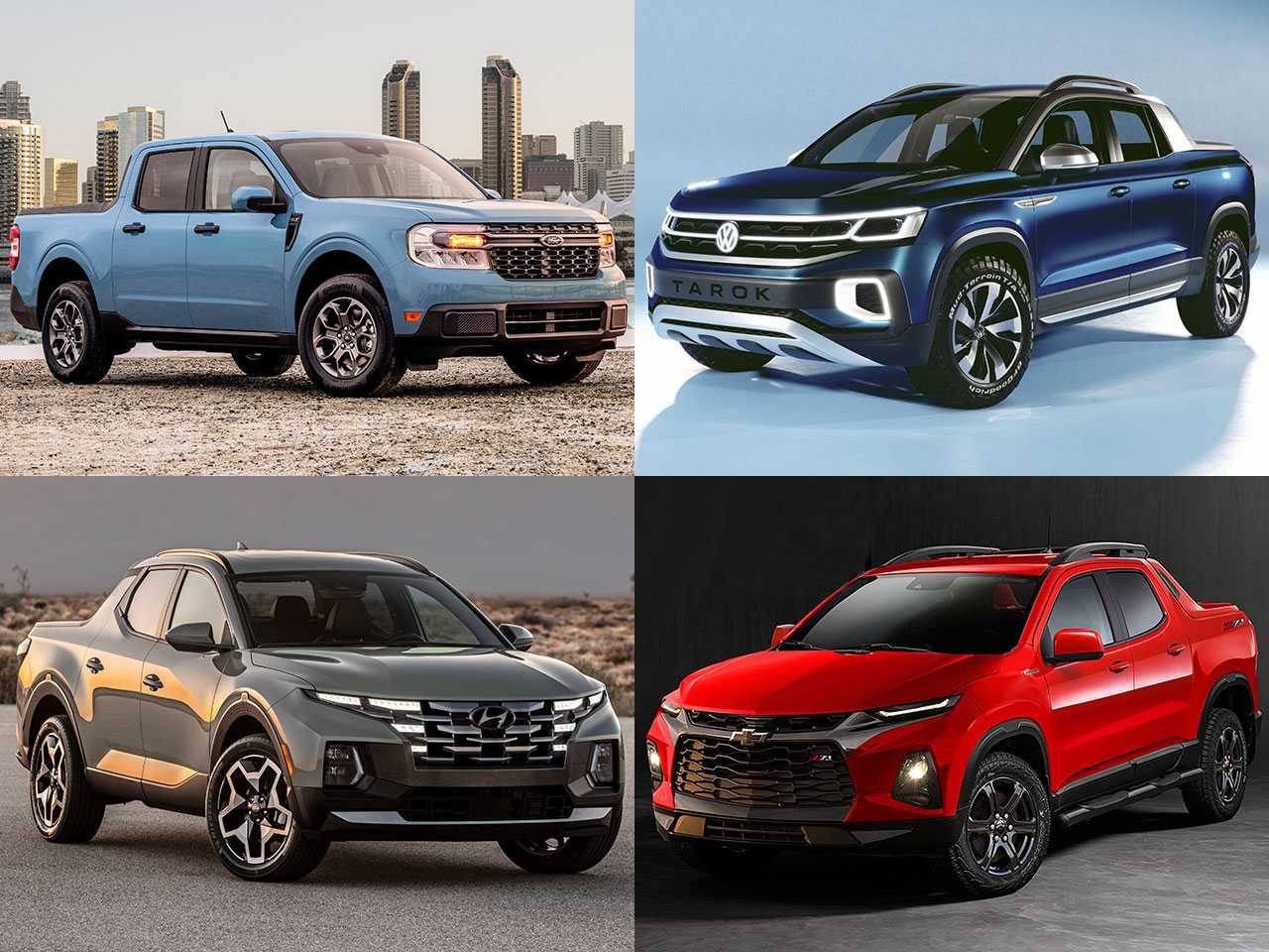 Ford Maverick, Volkswagen Tarok, Hyundai Santa Cruz e a projeo de Kleber Silva para a nova Chevrolet Montana