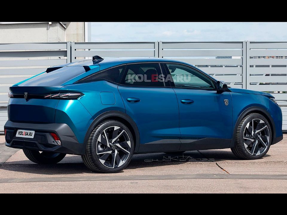 Projeção do site Kolesa antecipando a nova geração do Peugeot 3008