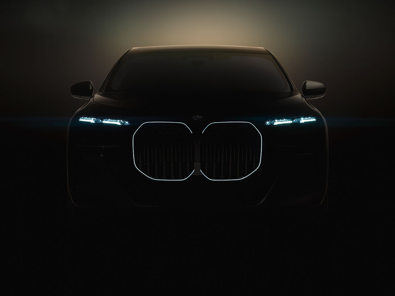 Teaser do novo BMW i7: grade frontal ser?um dos destaques do sed? data-img-url=