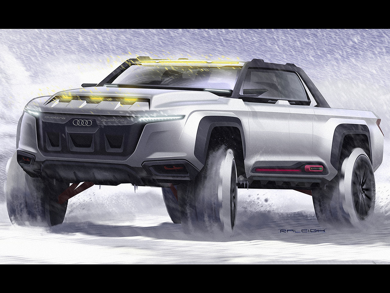 Audi Quattro Truck imaginada por Raleigh Haire: sugesto para uma picape da marca