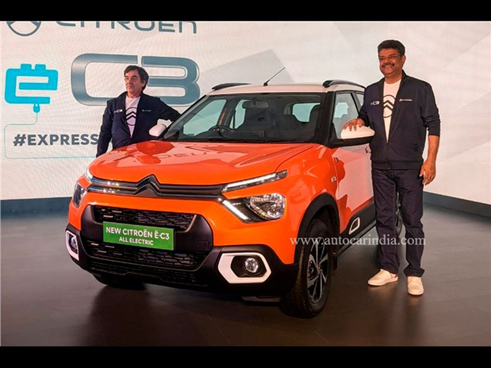 Imagem do Autocar India antecipando o elétrico ë-C3