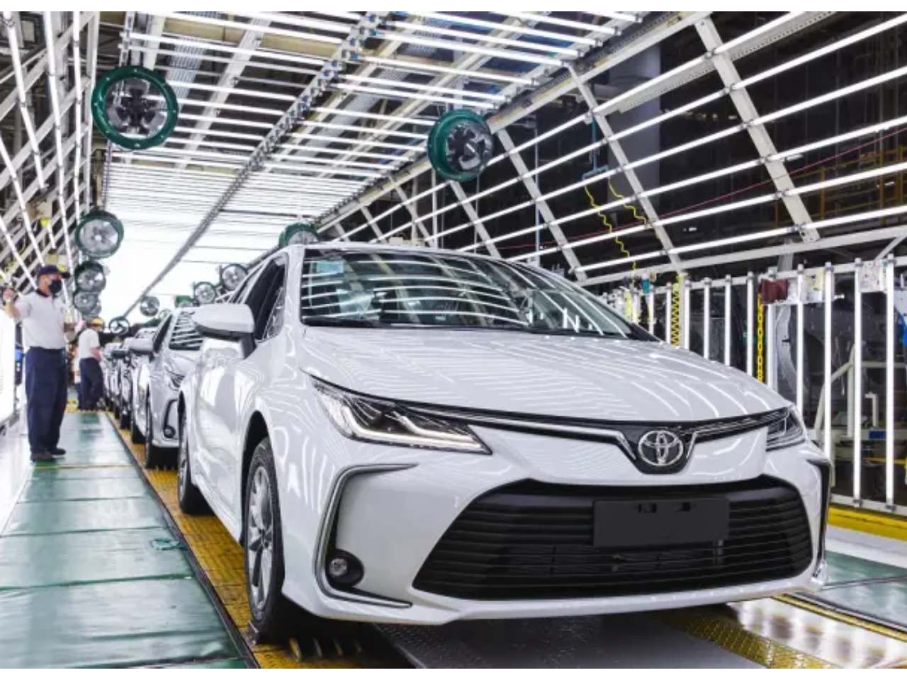 Toyota Corolla na linha de montagem em Indaiatuba (SP), que ser?desativada em 2026