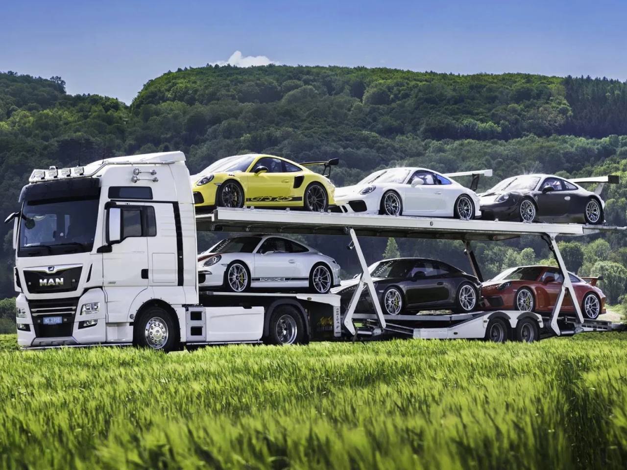 Coleo de Porsche 911 GT3 e o caminho da MAN  fazem parte de uma coleo e s?podem ser vendidos juntos