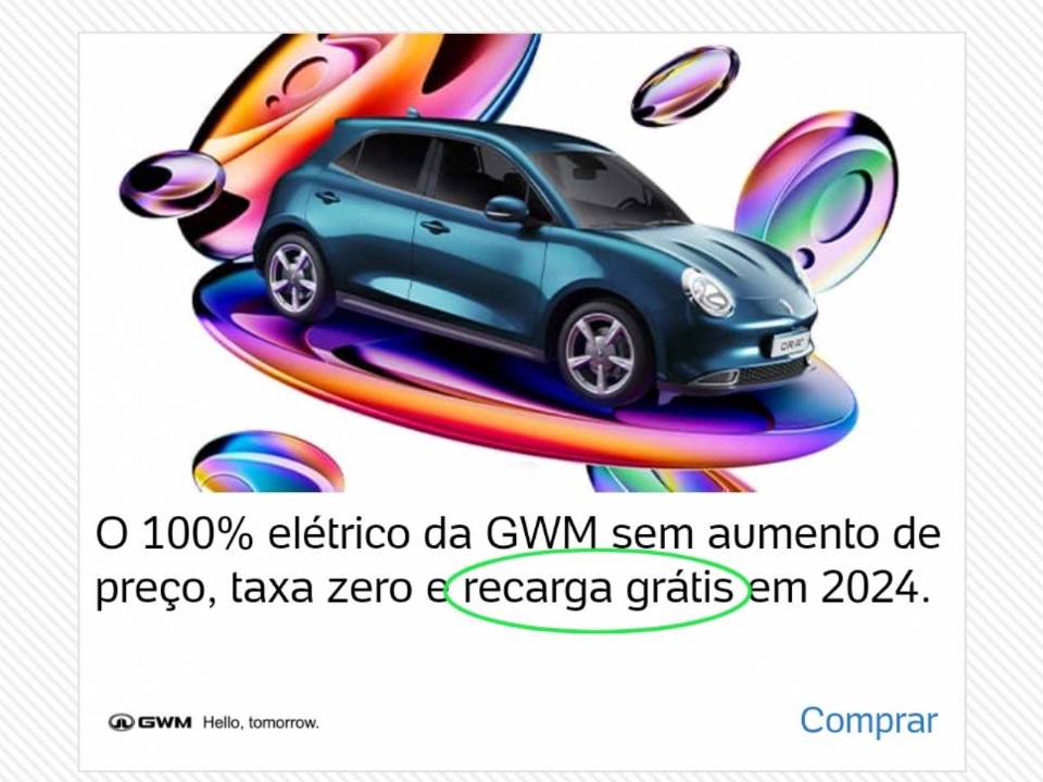 Anúncio da GWM