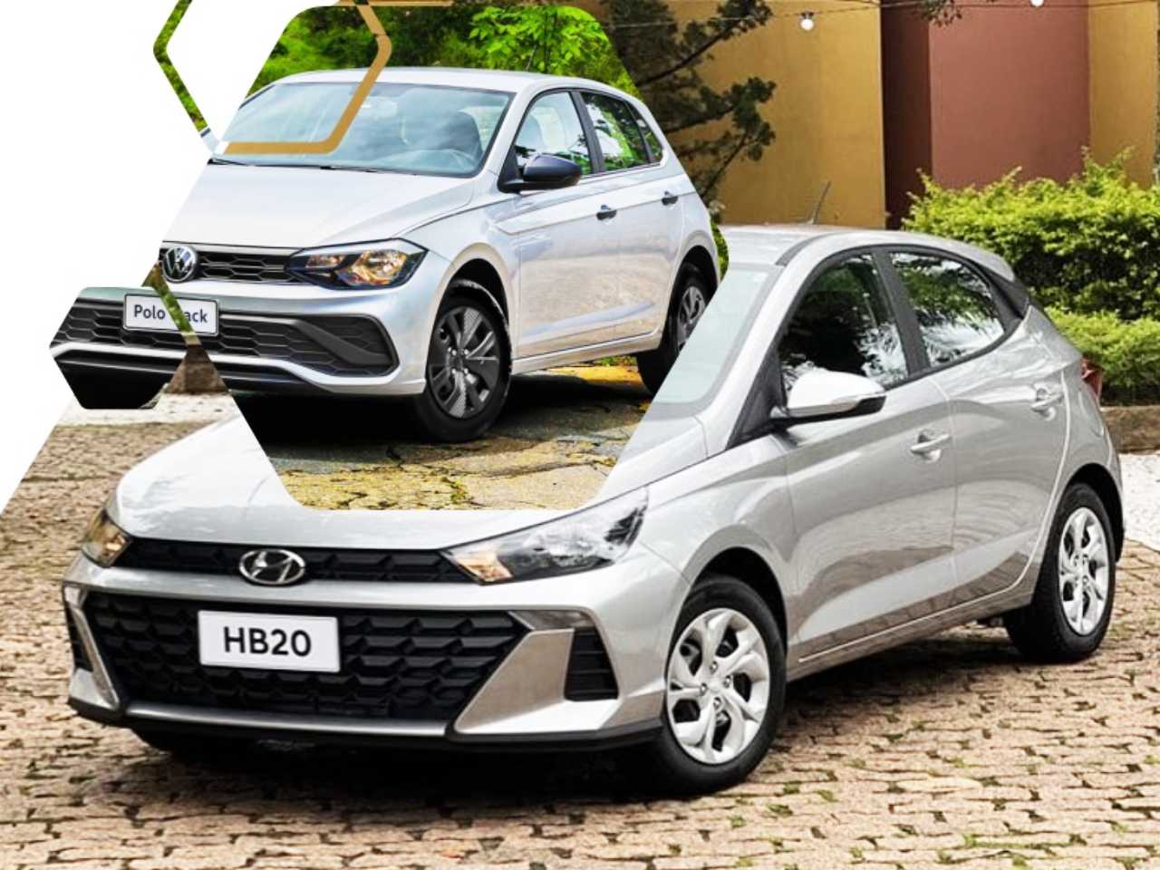 Volkswagen Polo Track e Hyundai HB20 Sense so as verses mais em conta dos hatches hoje em dia